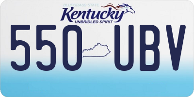 KY license plate 550UBV