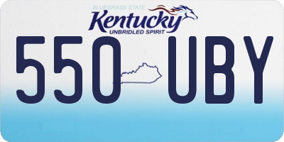 KY license plate 550UBY