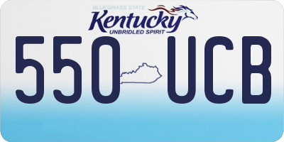 KY license plate 550UCB