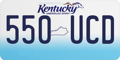 KY license plate 550UCD