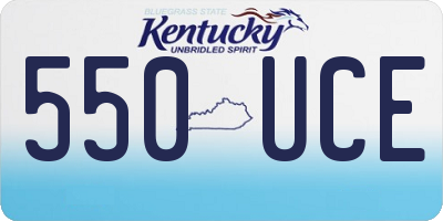 KY license plate 550UCE