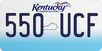 KY license plate 550UCF