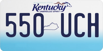 KY license plate 550UCH