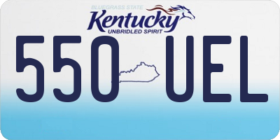 KY license plate 550UEL