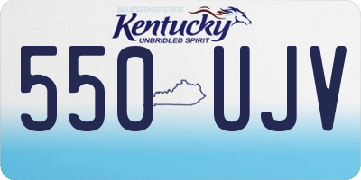 KY license plate 550UJV