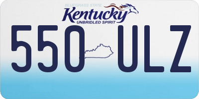 KY license plate 550ULZ