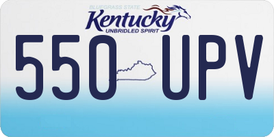 KY license plate 550UPV