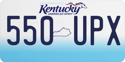 KY license plate 550UPX