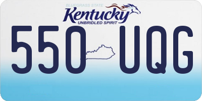 KY license plate 550UQG
