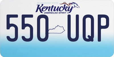 KY license plate 550UQP