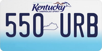KY license plate 550URB