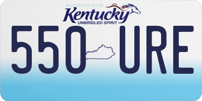 KY license plate 550URE