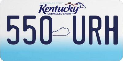 KY license plate 550URH