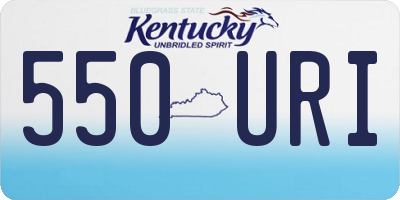 KY license plate 550URI