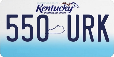 KY license plate 550URK