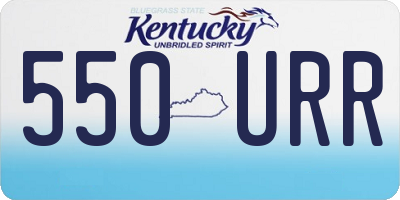 KY license plate 550URR