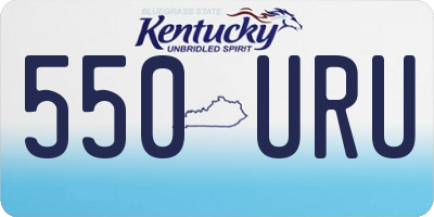 KY license plate 550URU