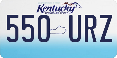 KY license plate 550URZ