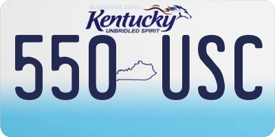 KY license plate 550USC