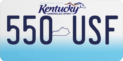 KY license plate 550USF