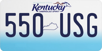 KY license plate 550USG