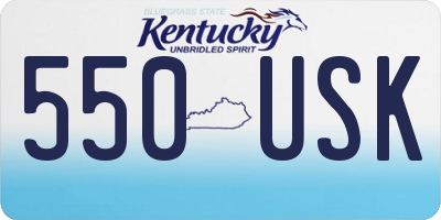 KY license plate 550USK