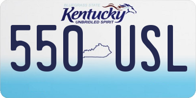 KY license plate 550USL