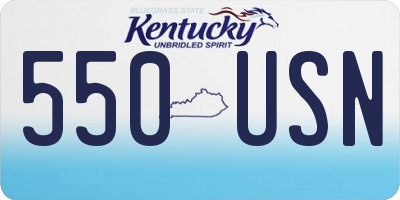 KY license plate 550USN