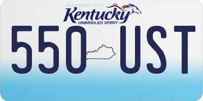KY license plate 550UST