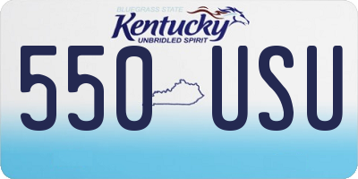 KY license plate 550USU