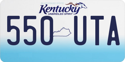 KY license plate 550UTA