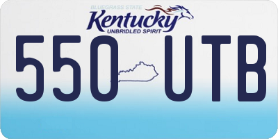 KY license plate 550UTB