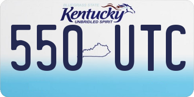 KY license plate 550UTC