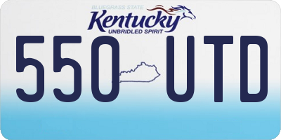 KY license plate 550UTD