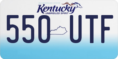 KY license plate 550UTF