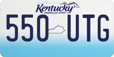 KY license plate 550UTG