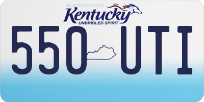 KY license plate 550UTI