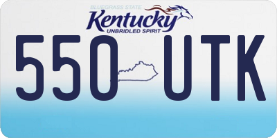 KY license plate 550UTK