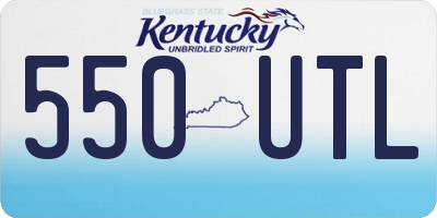 KY license plate 550UTL