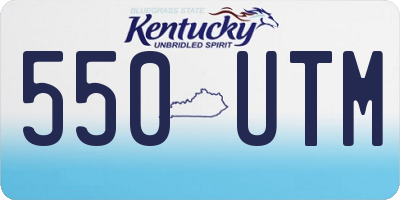 KY license plate 550UTM