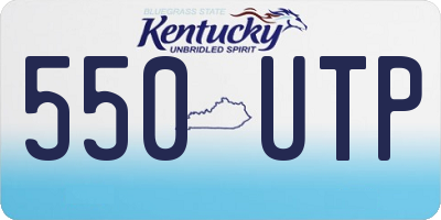 KY license plate 550UTP