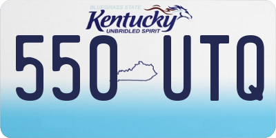 KY license plate 550UTQ