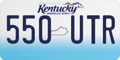 KY license plate 550UTR
