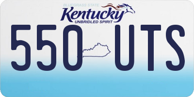 KY license plate 550UTS