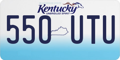 KY license plate 550UTU