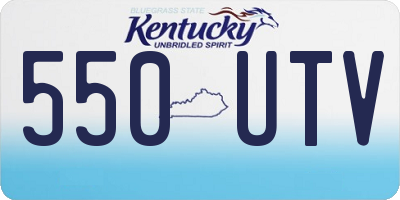 KY license plate 550UTV
