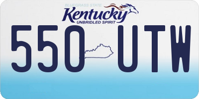 KY license plate 550UTW