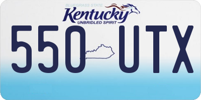 KY license plate 550UTX
