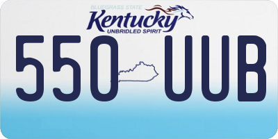 KY license plate 550UUB
