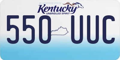 KY license plate 550UUC